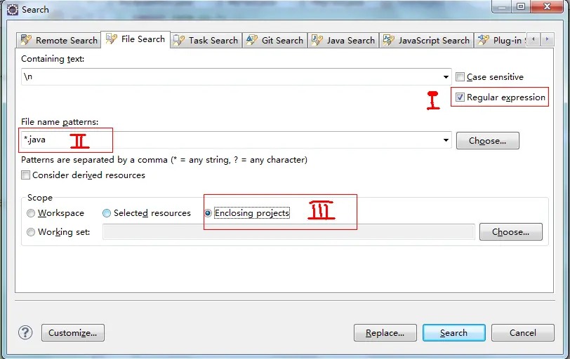 用Eclipse 统计代码行数小技巧